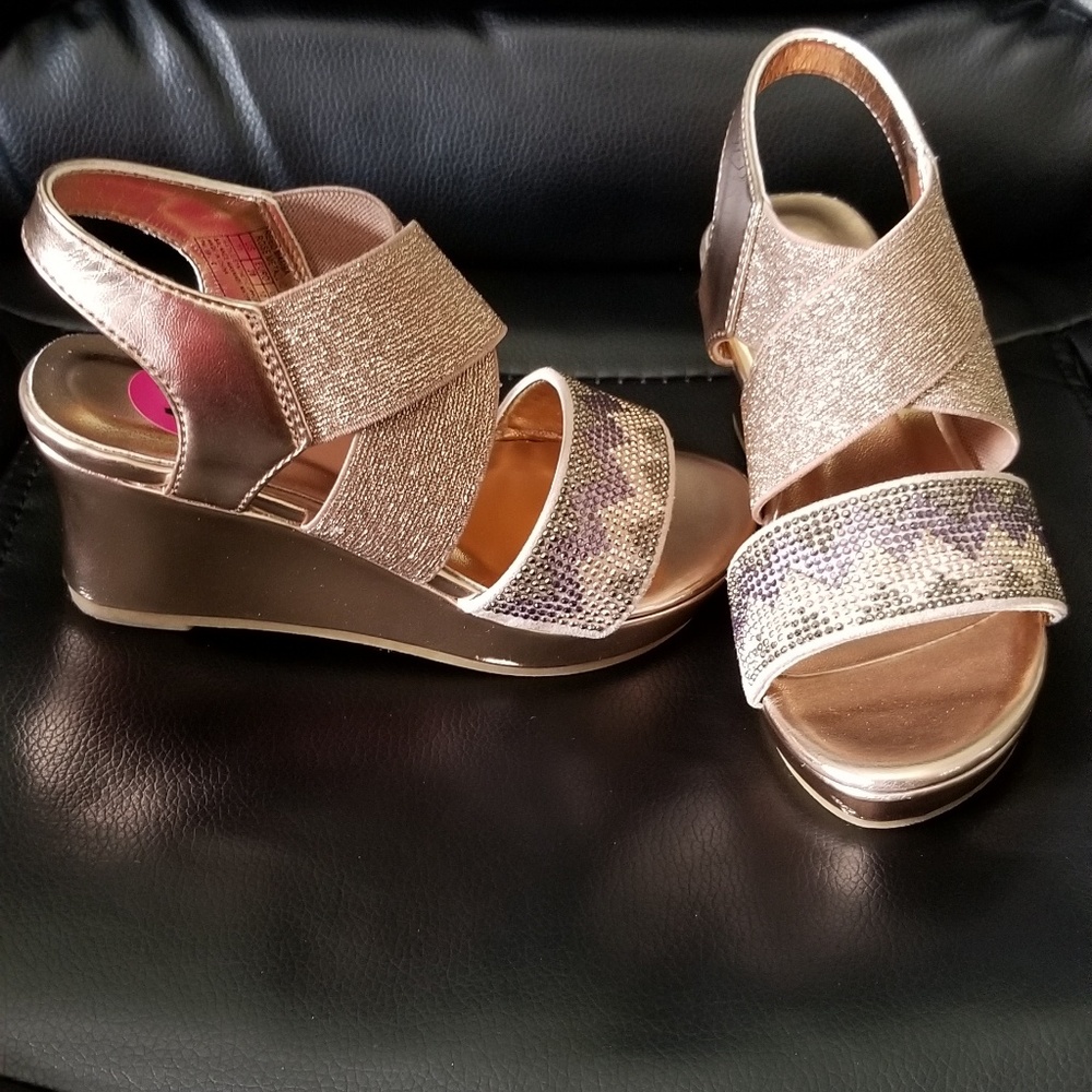 Crystal embellished wedges by Kenneth Cole